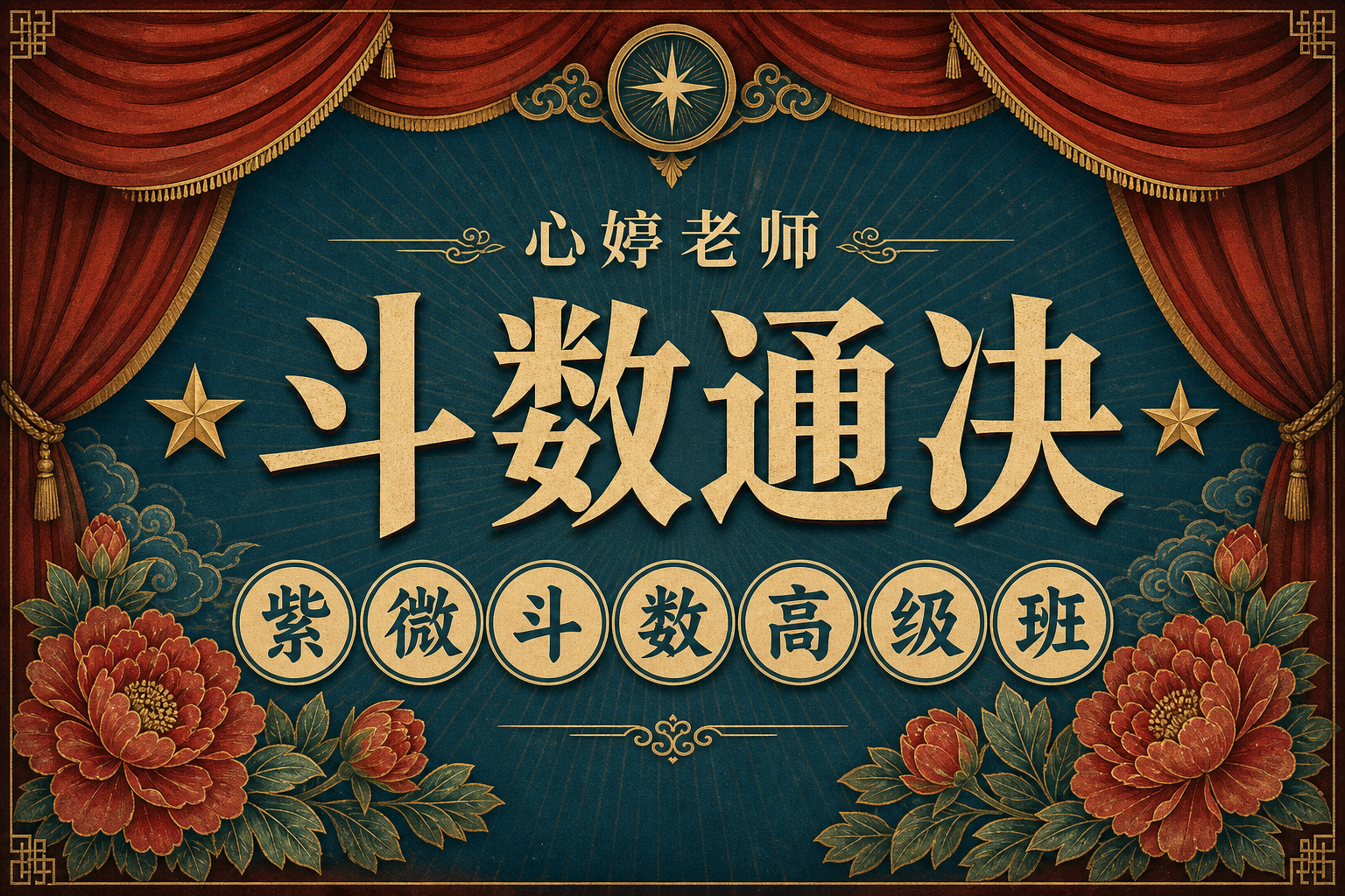 课程封面：《紫微斗数·内因论》「斗数通决」高级课